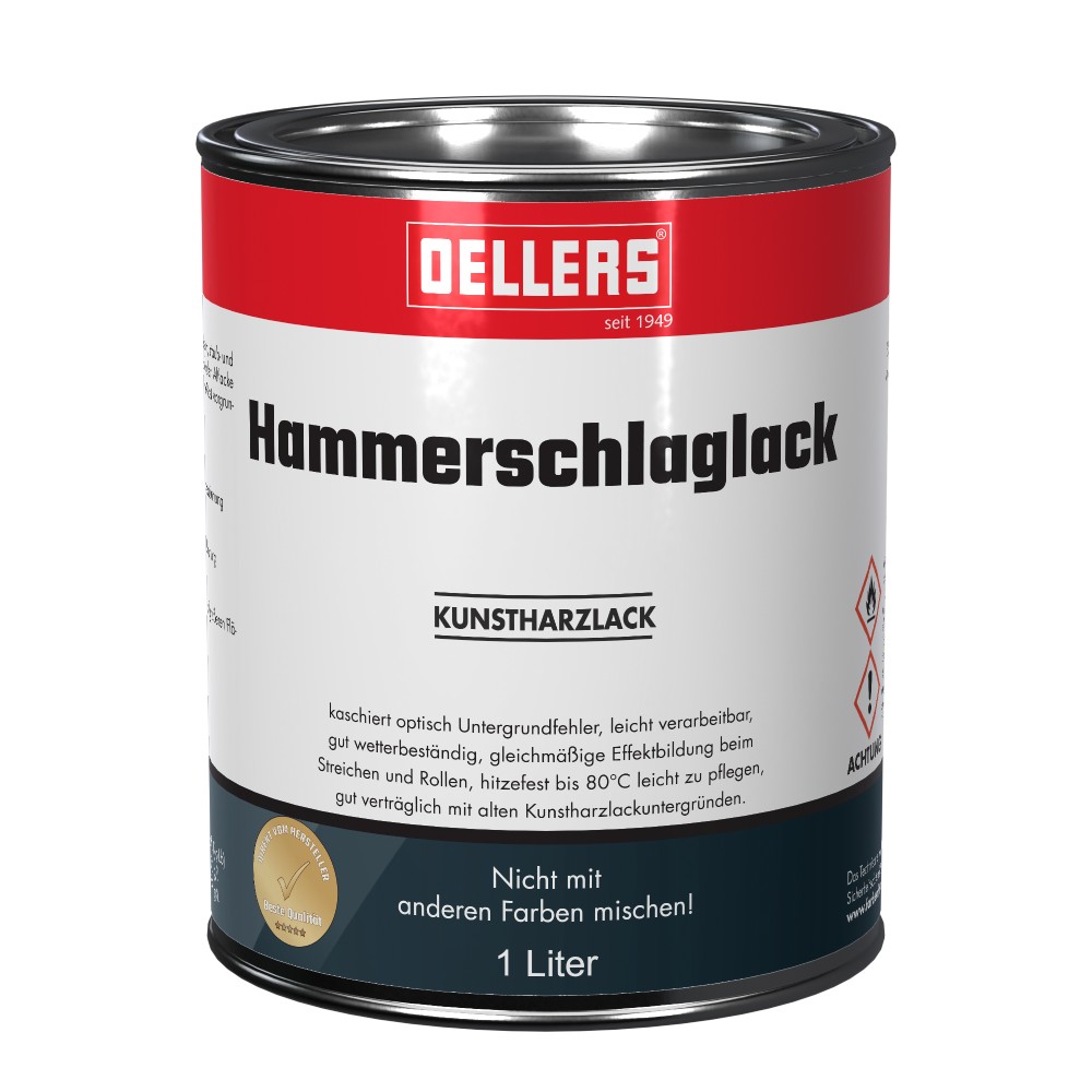 1 Liter Hammerschlaglack OELLERS Dose 1 Liter Hammerschlaglack OELLERS