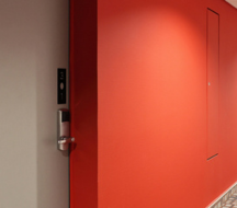 Unsere Innenfarben Wand Orange gestrichen