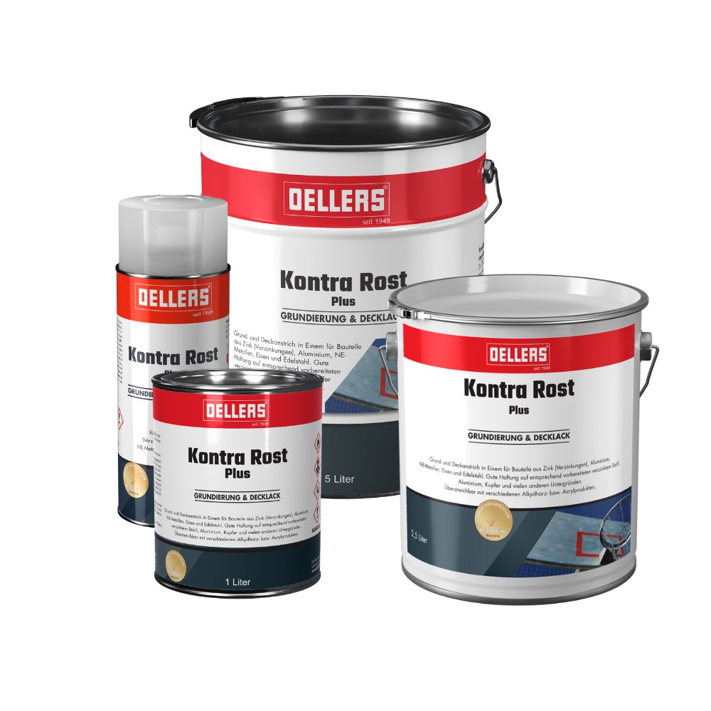 OELLERS Kontra Rost Plus OELLERS Kontra Rost Plus in 4 Varianten: Ringeimer 5 Liter, Ringeimer 2,5 Liter, Dose 1 Liter, Sprühdose 400 ml