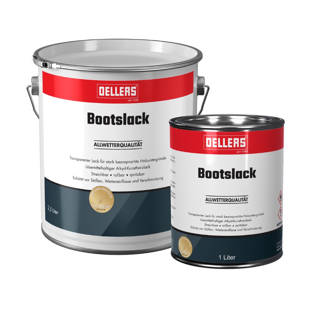 OELLERS Bootslacke, 2 Varianten: Ringeimer 2,5l und Dose 1l